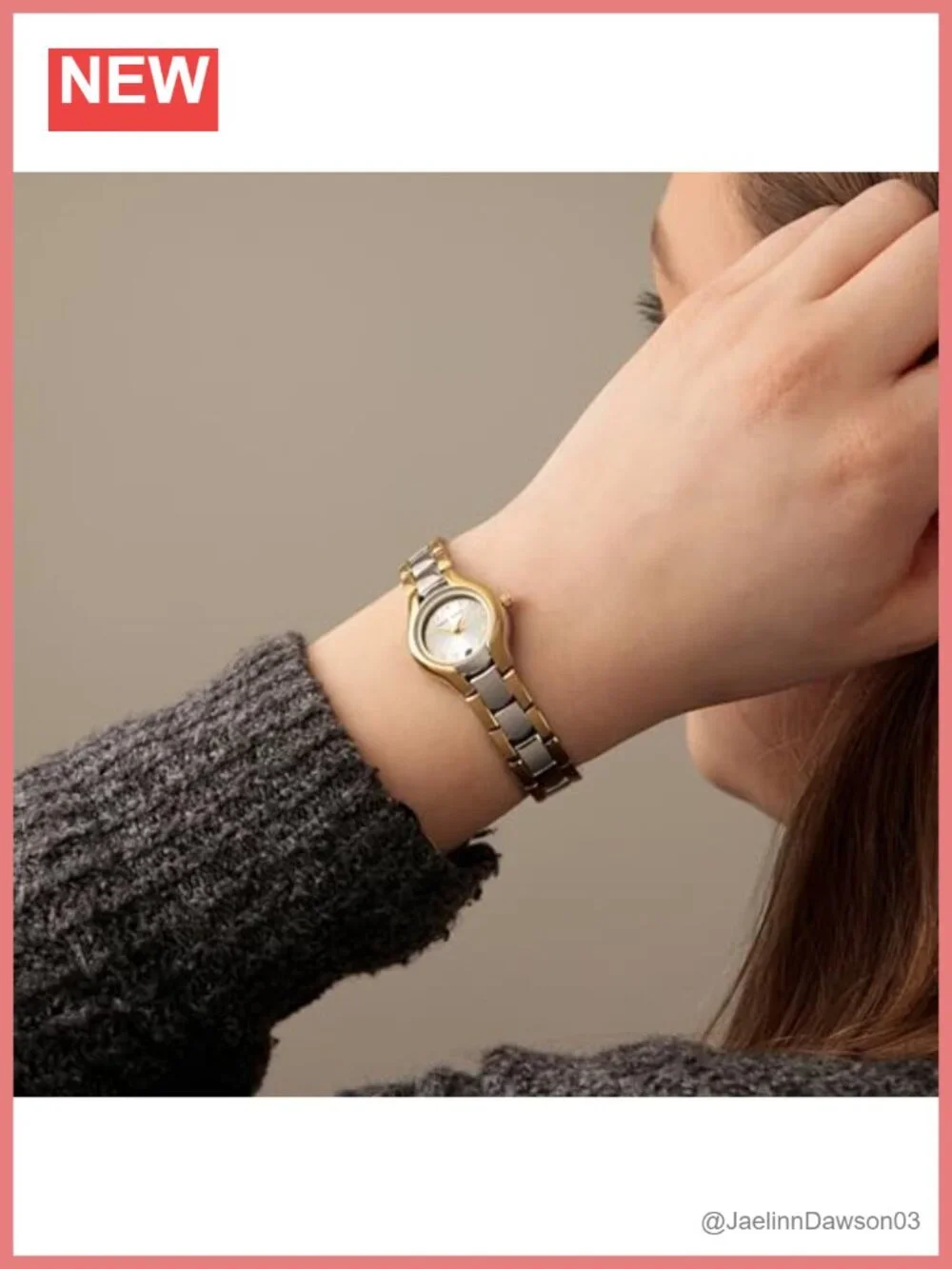 Women's Two-Tone Bracelet Watch with Date, Japanese Quartz, 30m Water Resistant